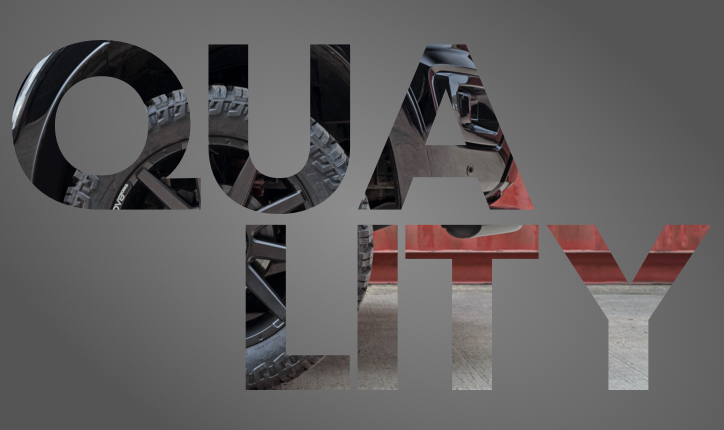 a wheel and tyre on a ford ranger with the words quality over the top