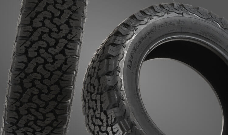 Two product shots showing the BFGoodrich KO2: best tyres or off road use