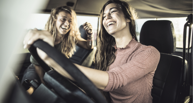 Happy 4x4 drivers driving without road noise - showing the Best All Terrain Tyres for Road Noise