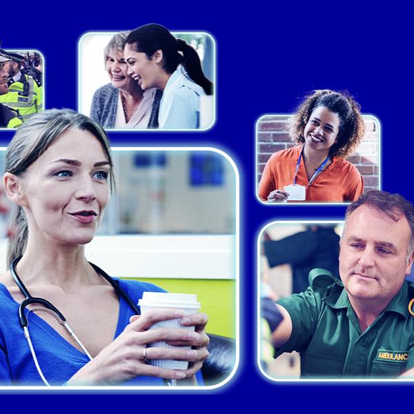 Nurses, Doctors, Firefighter and Police officers showing Blue light Discounts