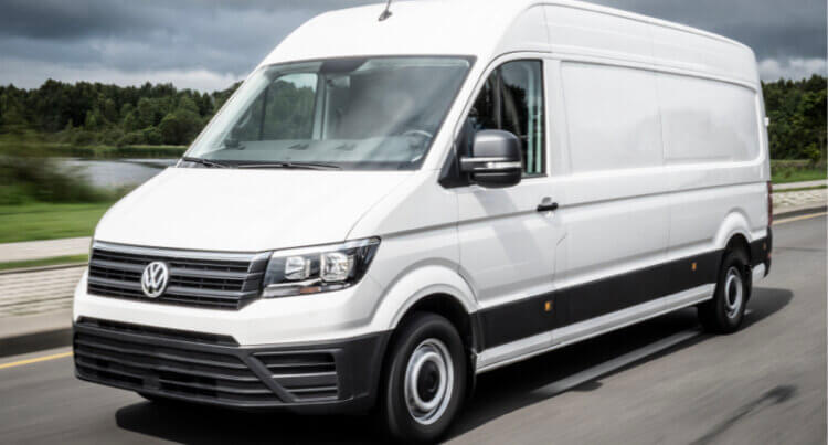 A VW commercial van sat Falken VAN tyres.