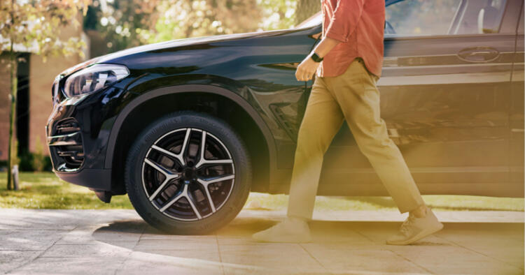 A SUV sat on conti tyres