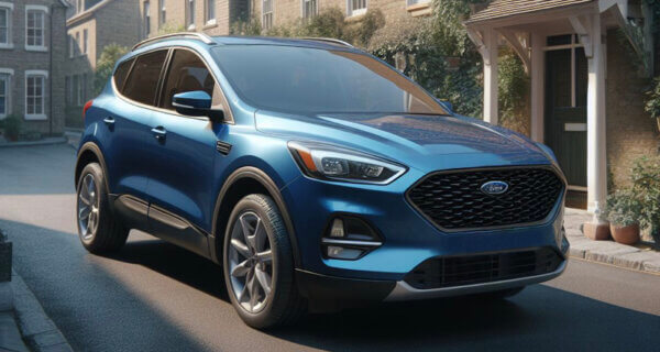 Ford Kuga parking in a residential street uk sat on Ford Kuga Tyres