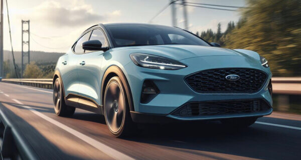 Ford Puma driving down a motorway sat on Ford PumaTyres