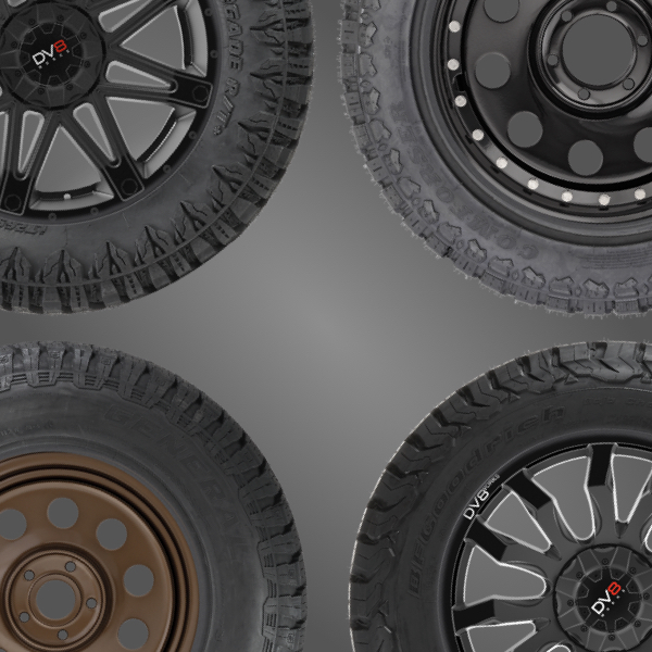 Ford Ranger Wheel and Tyre Packages lineup of four wheels and tyres