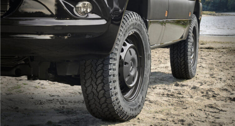 A Mercedes sprinter camper sat general grabber at3 camper All Season All Terrain Performance for Campers