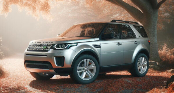 Land Rover Freelander parked under a tree in autumn sat on Land Rover Freelander Tyres