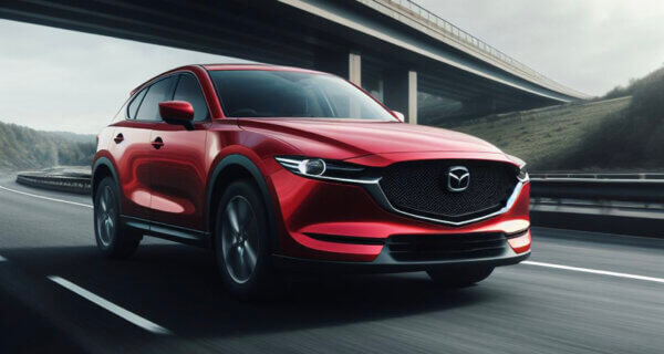 Mazda CX-5 driving down a motorway sat on Mazda CX-5 Tyres