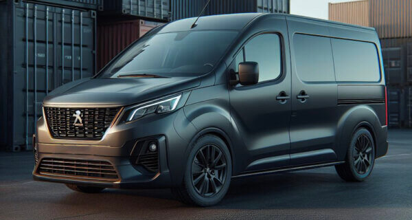 Peugeot Expert working in front of container units sat on Peugeot BoxerTyres