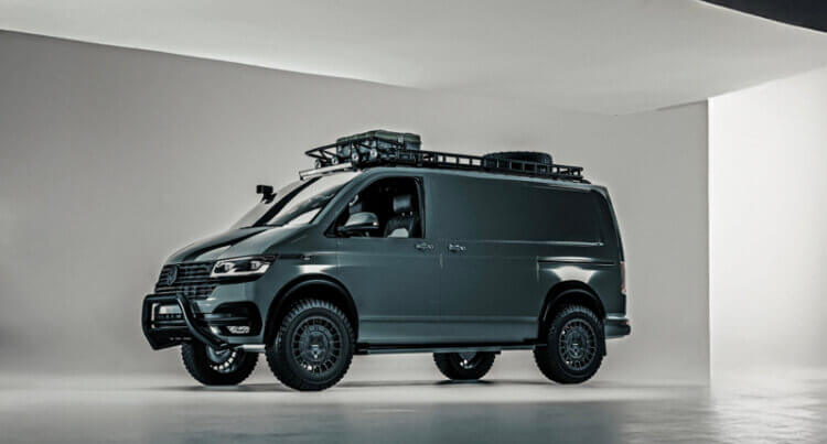 A VW Transporter sat on SuperMetal Wheels Rig alloy Wheels