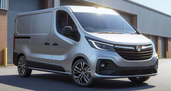 Vauxhall Vivaro working in front of a warehouse unit sat on Vauxhall-Vivaro tyres