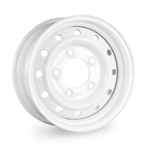 Tuff Torque Wolf Steel Wheel White