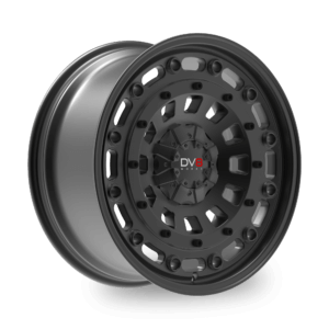 A dv8 works Twisted black alloy wheel